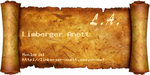 Limberger Anett névjegykártya